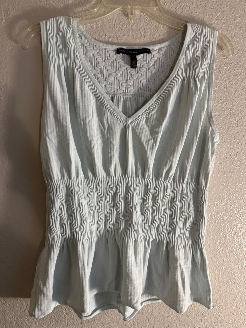 White House Black Market V-Neck Smocked Waist